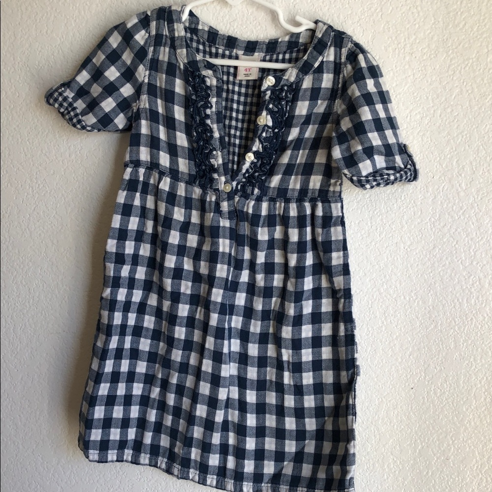 Old Navy blue ginghams Checkered Kids Dress